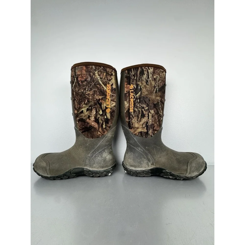 Lacrosse Rubber Hunting Boots Mens 12 Alpha Lite Camo‎ Waterproof Gray Work 16